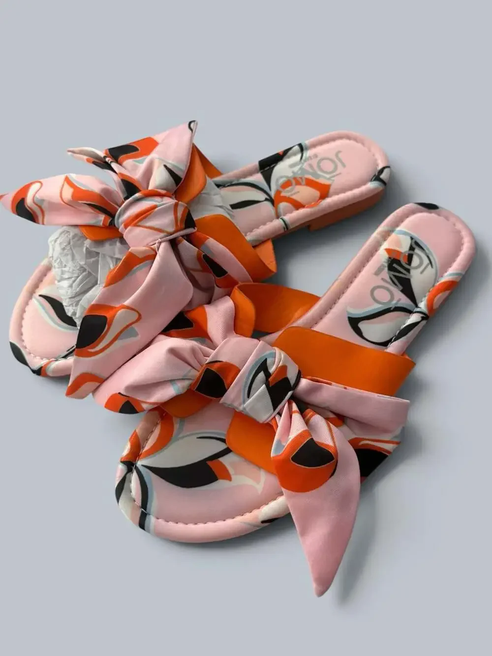 Jojo By Cape Robbin Bow Sandals Pink Orange Sz 9us